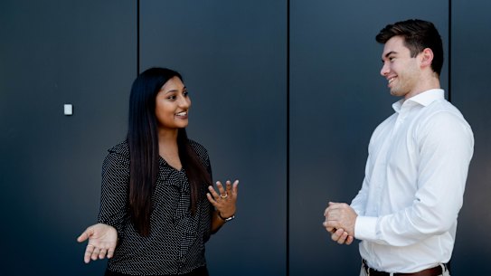 Sashna Kumar and Elliot Cichero have completed the Sydney Water graduate program which has been voted the best in Sydney. 