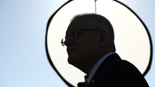 Prime Minister Scott Morrison during the election campaign. 