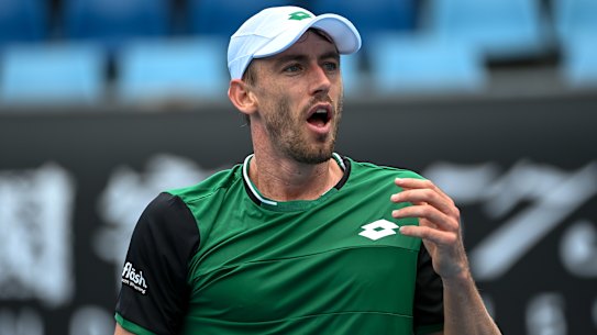 John Millman during the Australian Open in February.