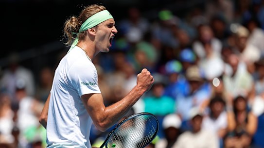 Alaxander Zverev won in a fifth set tie-breaker. 