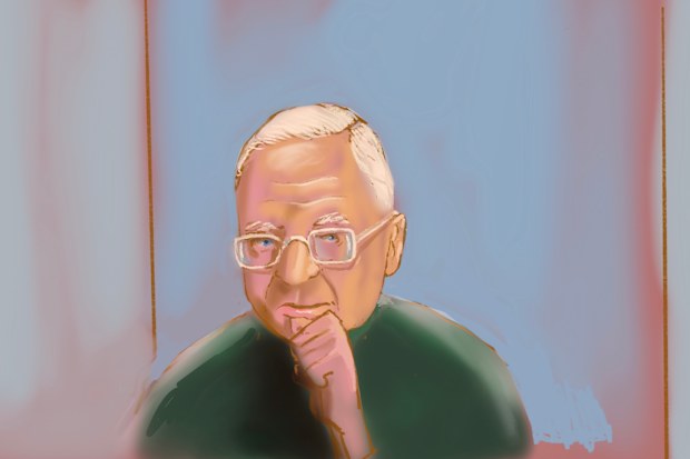 A court sketch of Glenn Gary Cameron