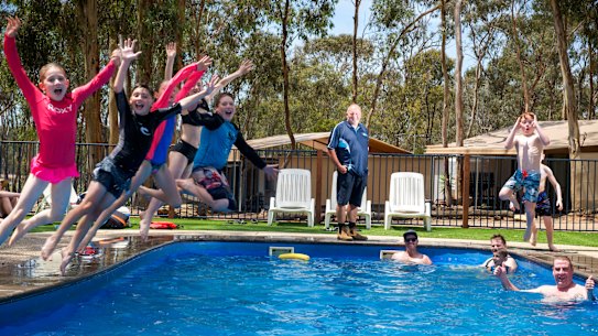 Holiday Park owner Peter Rose is on call almost all the time.