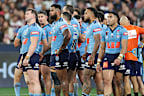NSW Blues players react in their Origin II loss.