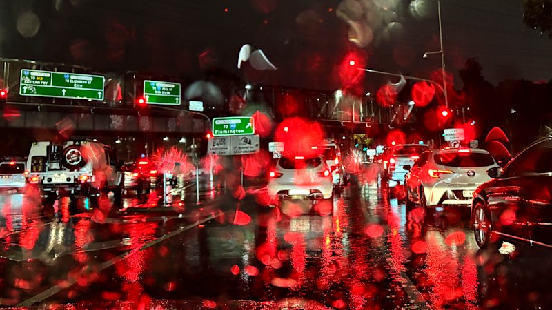 Drivers stranded on Princes Highway after deluge damages tyres via potholes