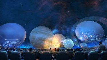 An artist's impression of the new planetarium at Parramatta