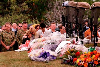 The commemorative service for the victims of the Black Hawk helicopters crash