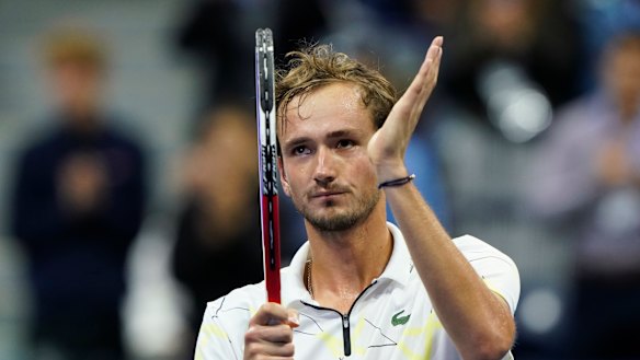 Medvedev has enjoyed interacting with the crowd in New York.