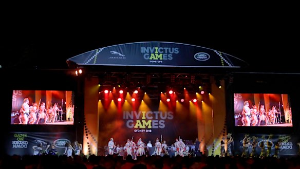 Welcome to country is performed at the Invictus Games Opening Ceremony in Sydney, 