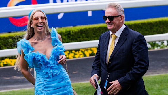 Mark Latham and Nathalie Matthews at Randwick Racecourse last year.