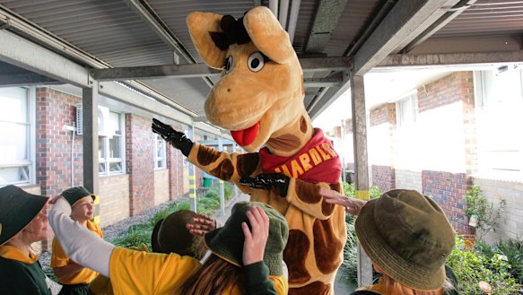 Healthy Harold on a school outing in a file photo.