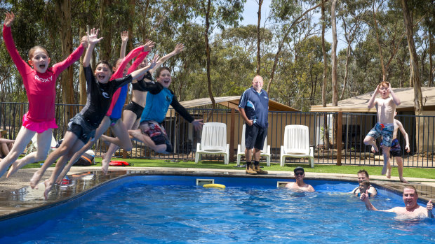 Holiday Park owner Peter Rose is on call almost all the time.