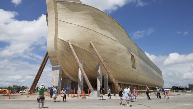 Rain damage has caused havoc at the Ark Encounter theme park in Kentucky. 