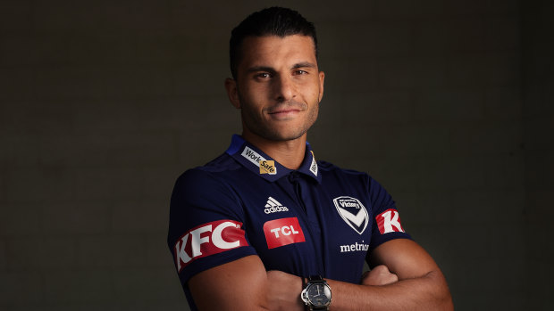 Andrew Nabbout will play his old team Newcastle Jets at AAMI Park on Wednesday night.
