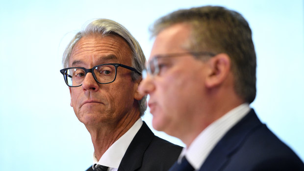 Sticking to their guns: FFA chief executive David Gallop and chairman Chris Nikou.