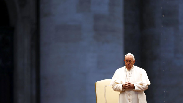 Pope Francis delivers an Urbi et orbi prayer from the empty St. Peter's Square.