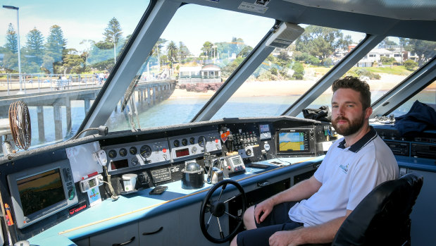 Ben Dickie from Wildlife Coast Cruises at the Cowes Jetty, Phillip Island.