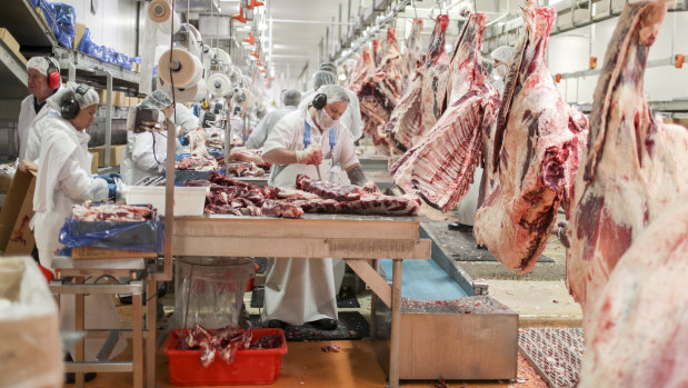 China has suspended imports from four Australian beef processors. 