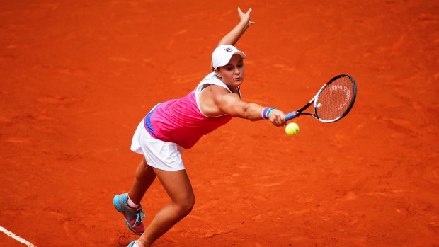 Fine form: Ashleigh Barty is through to the semi-finals of the Strasbourg Open.