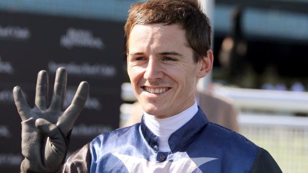 On the rise: Jason Collett has a great book of rides at Rosehill on Saturday.