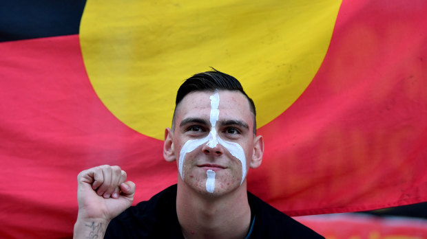 Dylan Voller, pictured in 2017, sued three media organisations for defamation.
