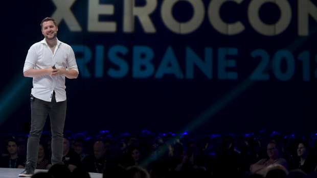 Mark Manson speaking at Xerocon in Brisbane 6 September 2018.