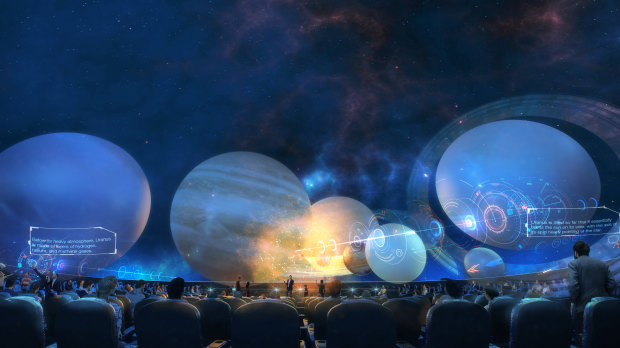 An artist's impression of the new planetarium at Parramatta