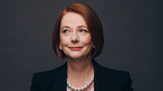 Julia Gillard today. “I am eternally grateful for the fact that it’s different – it’s really rich and varied, what I do now.”