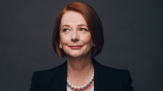 Julia Gillard today. “I am eternally grateful for the fact that it’s different – it’s really rich and varied, what I do now.”