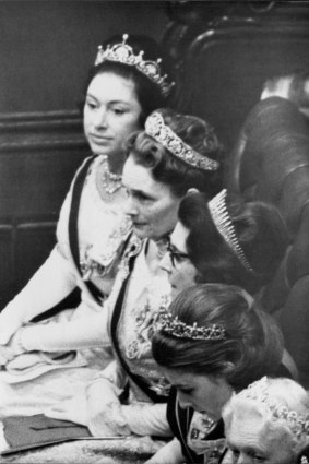 Tiaras en masse at a 1964 opening of Parliament.