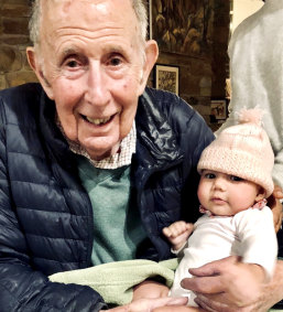 John Landy with granddaughter Maya.