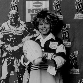 Simply the best: Tina Turner ahead of the 1993 grand final. 