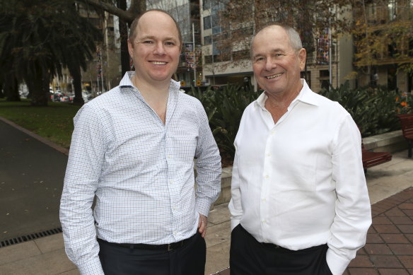 Hamish and Neil Balnaves pictured together in Sydney in 2014.