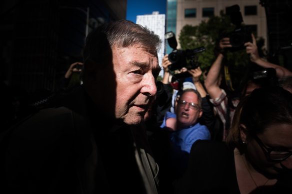 Age photographer Jason South won  Photo of the Year Prize at the 2019 Nikon-Walkley Awards for "Running the gauntlet", which featured George Pell outside court.