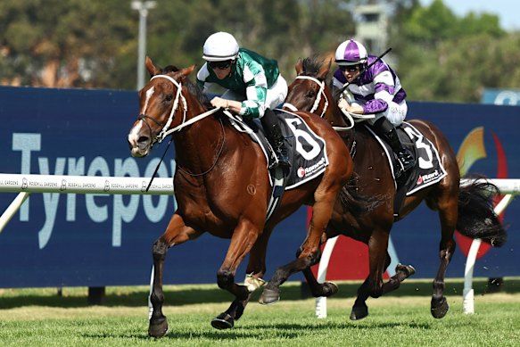 James McDonald and Via Sistina cruise to victory in the group 1 Ranvet Stakes on March 22 at Rosehill.