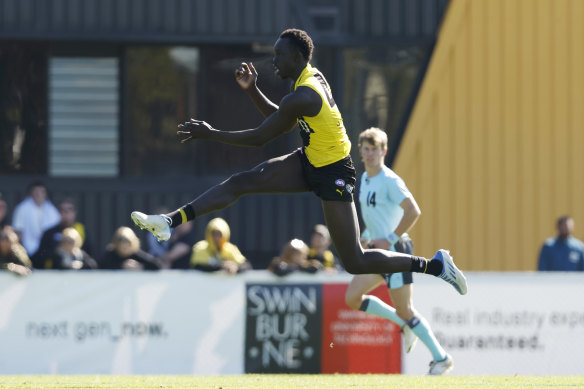 Athletic Richmond big man Bigoa Nyuon hits full stride in the VFL. 