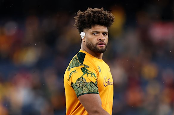 Rob Valetini of the Wallabies won’t take the field at Eden Park next week. 