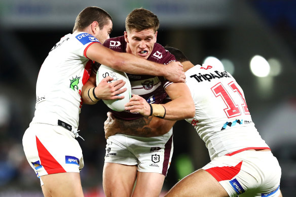 Sea Eagles winger Reuben Garrick returns after suffering a concussion in round six.