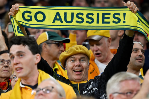 An Australian fan before this morning’s chastening.