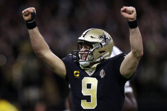 Drew Brees passed Peyton Manning in the record books on Monday night.