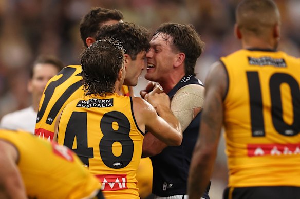 Zak Butters and Tom Barrass get up close and personal.