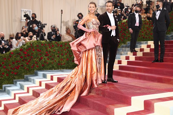 Blake Lively and Ryan Reynolds at the 2022 Met Gala.