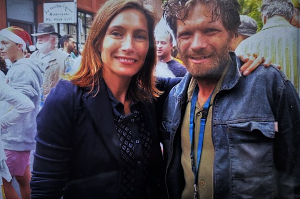 laudia Karvan with her brother Rupert at Wayside Chapel.