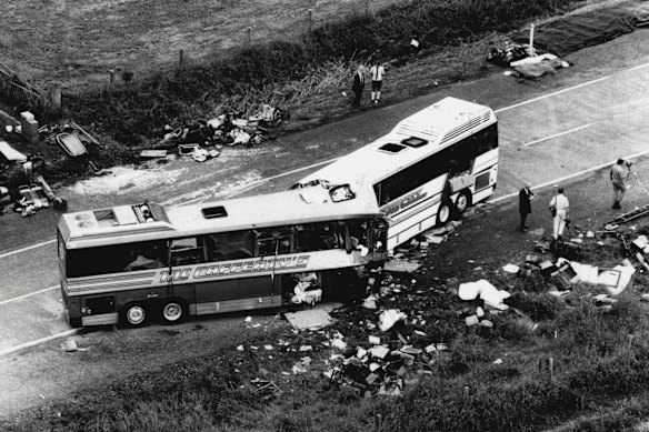 Mark Bransgrove and Stephen Horn identified victims of the 1989 Kempsey bus crash, in which 35 people were killed.