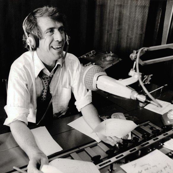 Gary O'Callaghan on air at 2UE in 1978