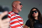Jeff Bezos and Lauren Sánchez at the World Cup match between USA and Belgium.