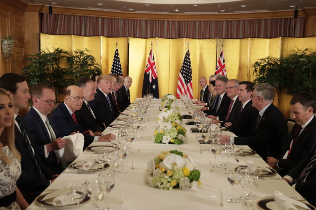 The US and Australian trade delegations meet in Japan in 2019.