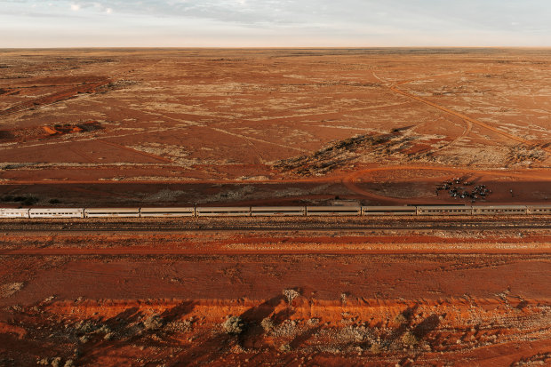 The Ghan crosses nearly 3000 kilometres from south to north and back again.