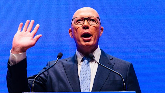 Peter Dutton pitched himself as a protector at Sunday’s campaign launch.