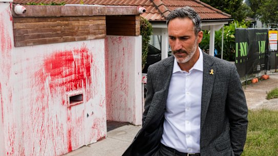 Alex Ryvchin visited his former home hours after the attack.