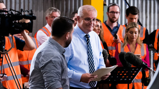 Scott Morrison touring TEi Services in Townsville.